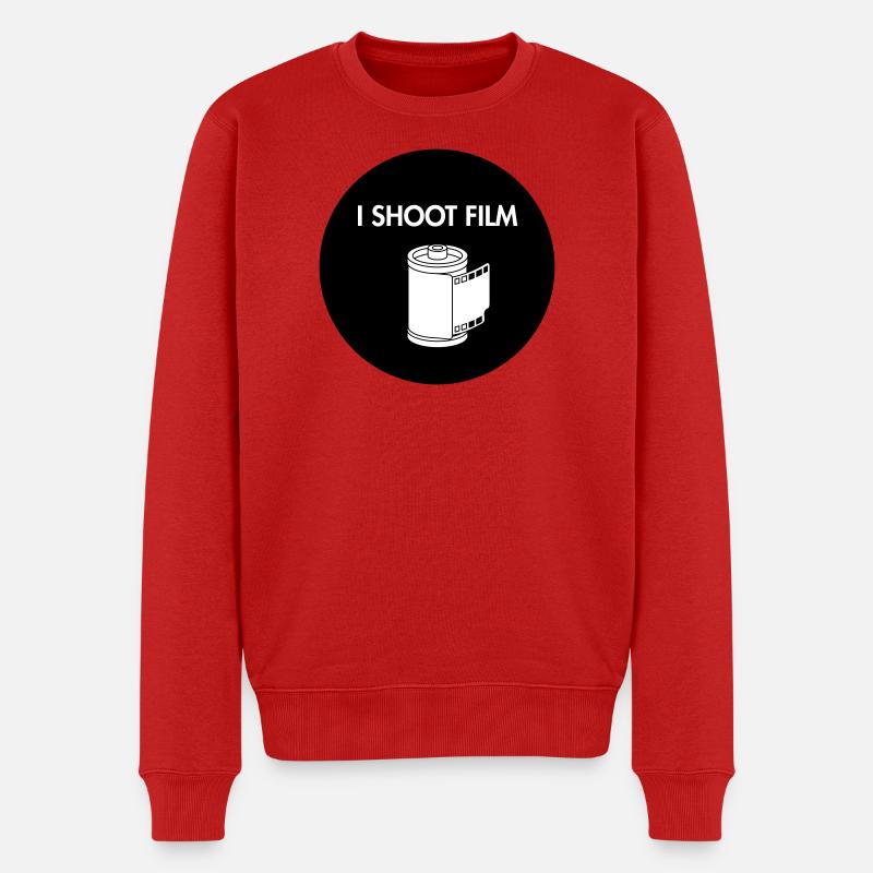 Ich drehe Filme - Männer Premium Bio Pullover - Rot