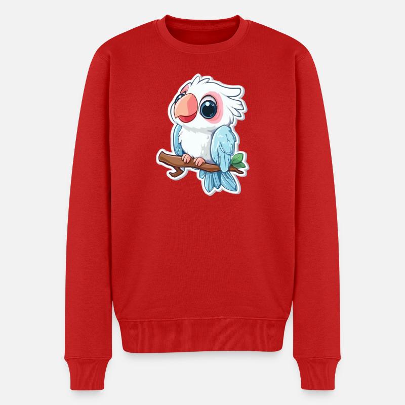 Kakadu - Männer Premium Bio Pullover - Rot