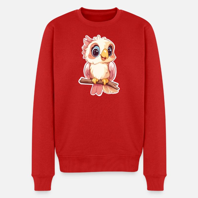 Kakadu - Männer Premium Bio Pullover - Rot