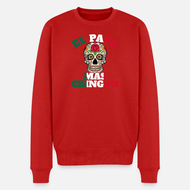 El Papa Mas Chingon - Männer Premium Bio Pullover - Rot