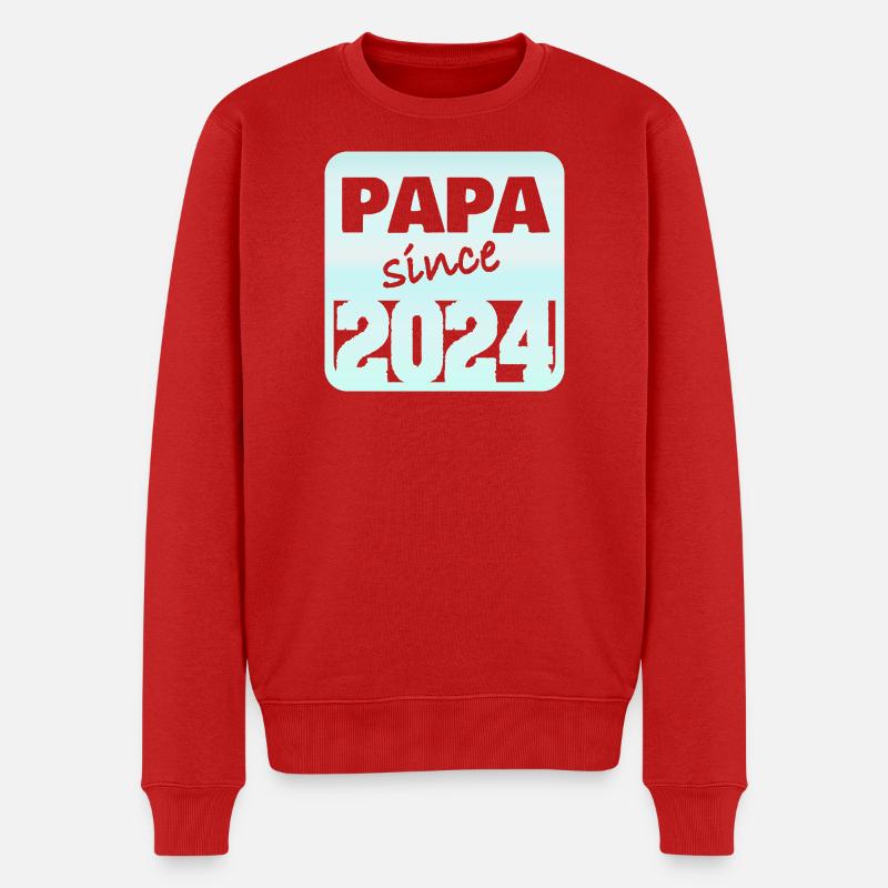 Dad 2024 - Männer Premium Bio Pullover - Rot