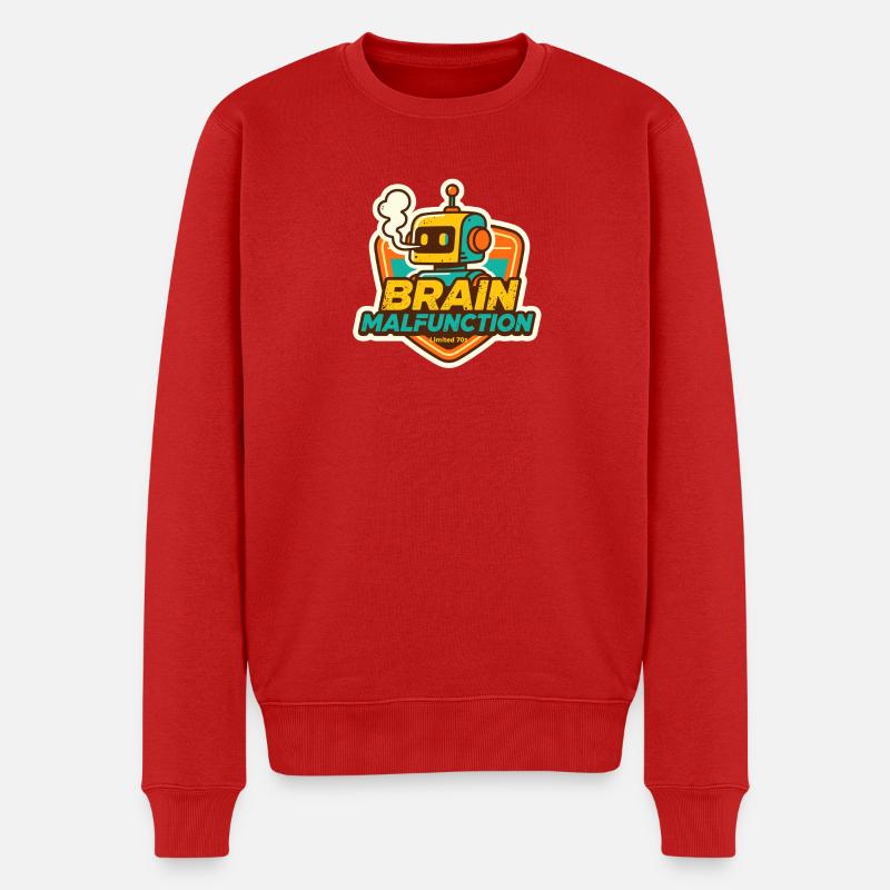 Dysfonctionnement cérébral Conception de robot rétro - Pull Premium bio Homme - rouge
