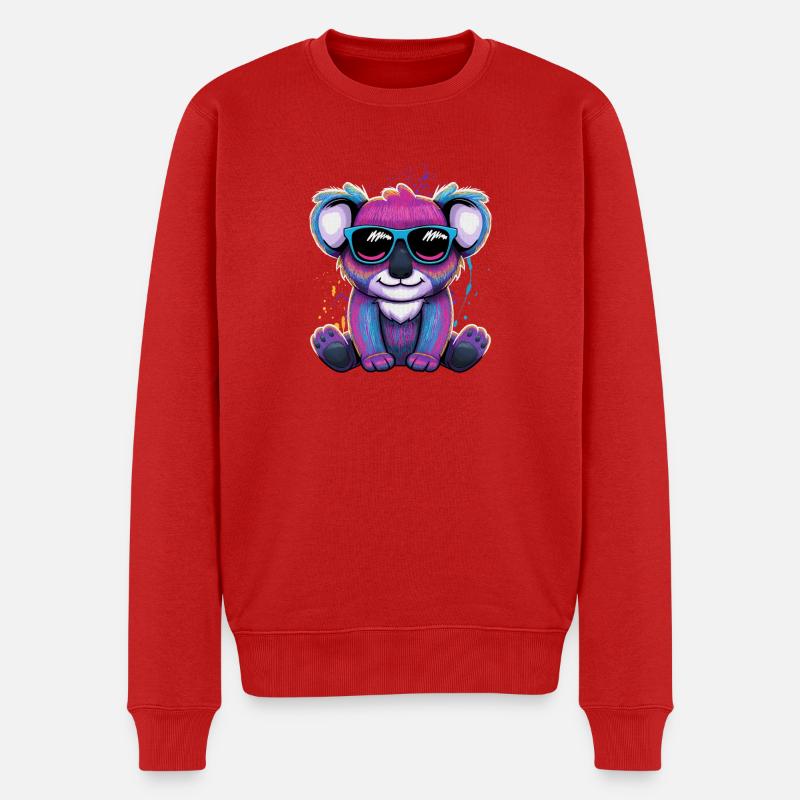 Australien Bambusfresser Beuteltier Koala - Männer Premium Bio Pullover - Rot