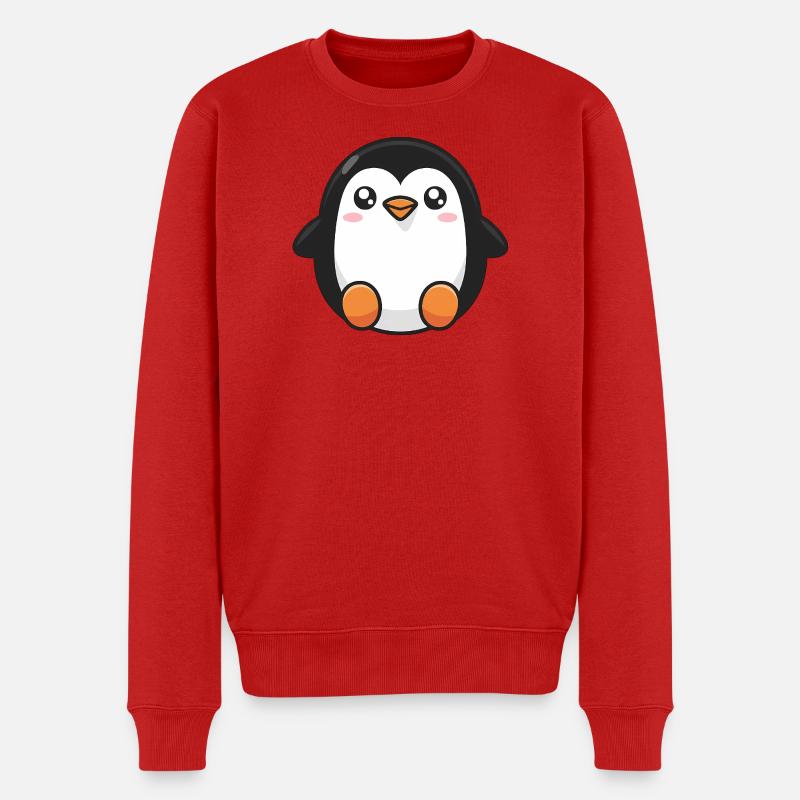 pingouin mignon - Pull Premium bio Homme - rouge