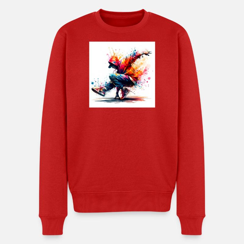 Danse urbaine au style dynamique - Pull Premium bio Homme - rouge