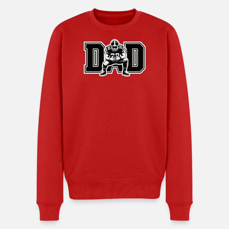 String-Art-Design mit Fußballspieler - Männer Premium Bio Pullover - Rot
