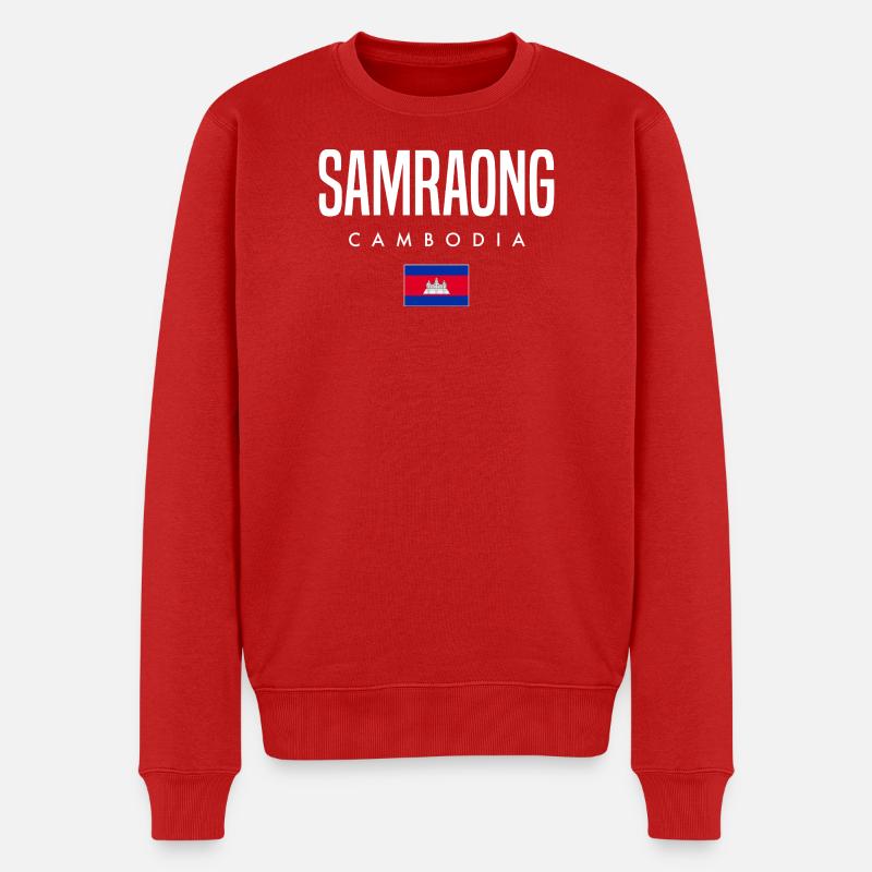 Samraong Kambodscha Khmer - Männer Premium Bio Pullover - Rot
