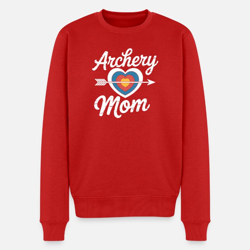 Bogenschießen Spruch Mutter Bogenschießen Geschenk - Männer Premium Bio Pullover - Rot