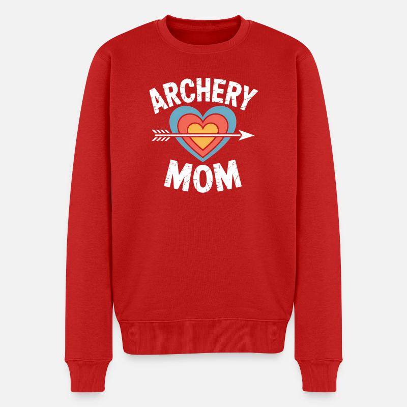 Bogenschießen Spruch Mutter Bogenschießen Geschenk - Männer Premium Bio Pullover - Rot