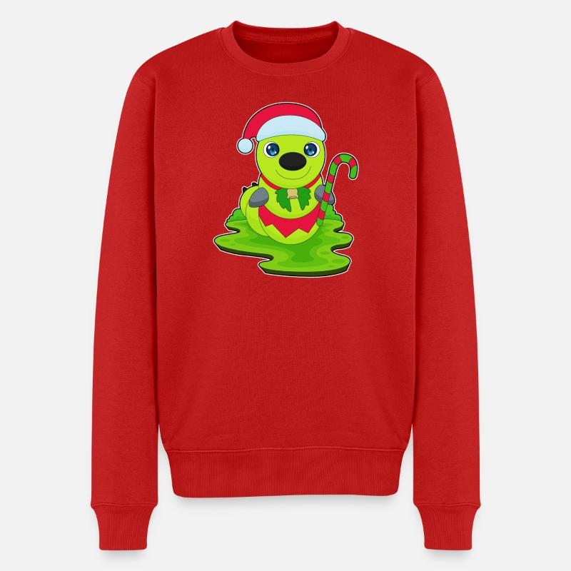 Chenille Canne de Noël - Pull Premium bio Homme - rouge