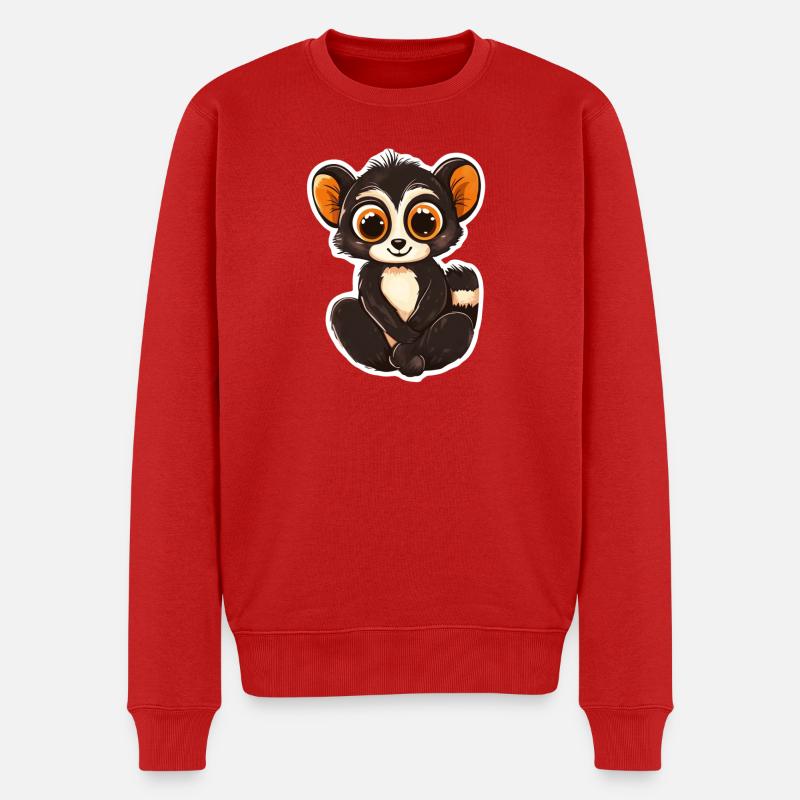 Lemur - Männer Premium Bio Pullover - Rot