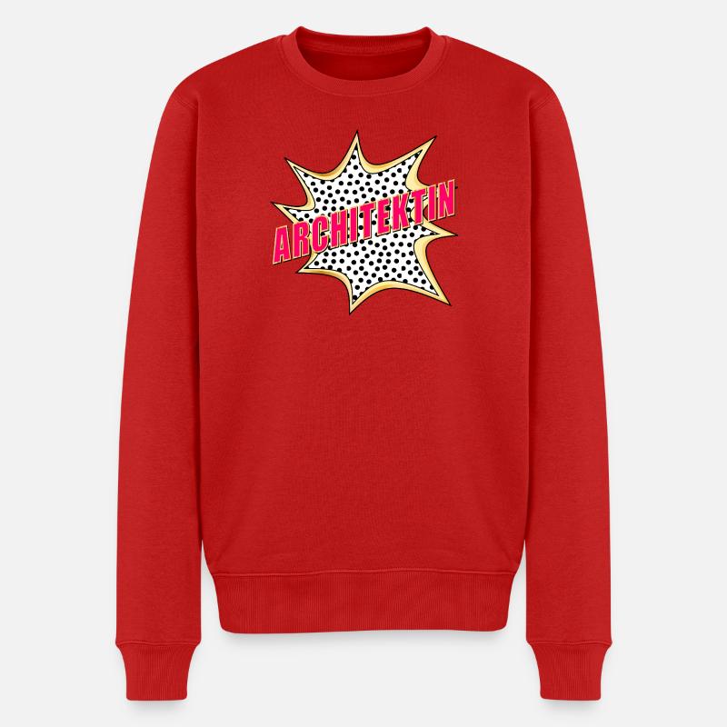 ARCHITECTE DE GESTION DE CONSTRUCTION POP-ART - Pull Premium bio Homme - rouge