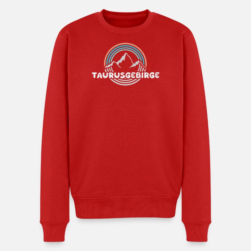 Taurusgebirge - Männer Premium Bio Pullover - Rot