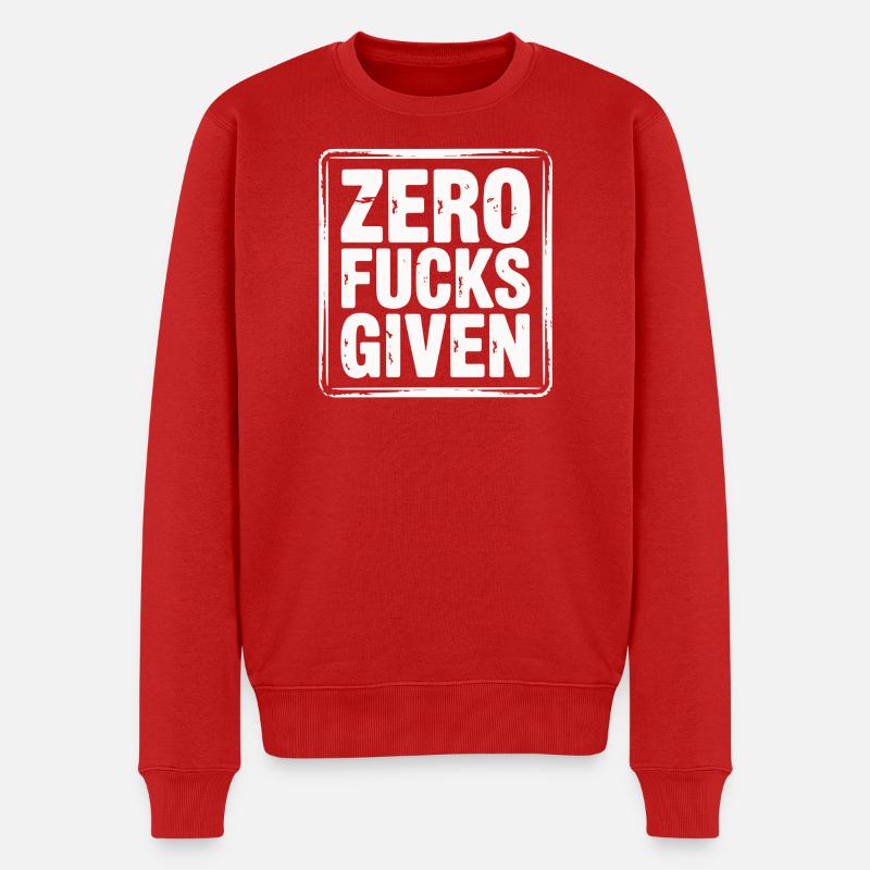 Minimalistisches, mutiges Protest-Zitat-Design - Männer Premium Bio Pullover - Rot