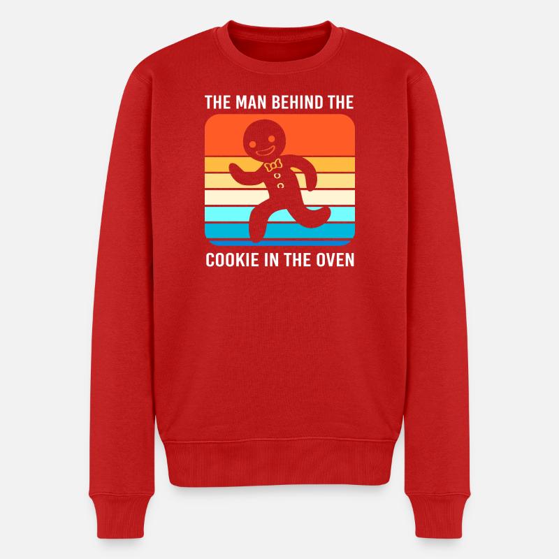 Werdender Papa werdende Väter - Männer Premium Bio Pullover - Rot