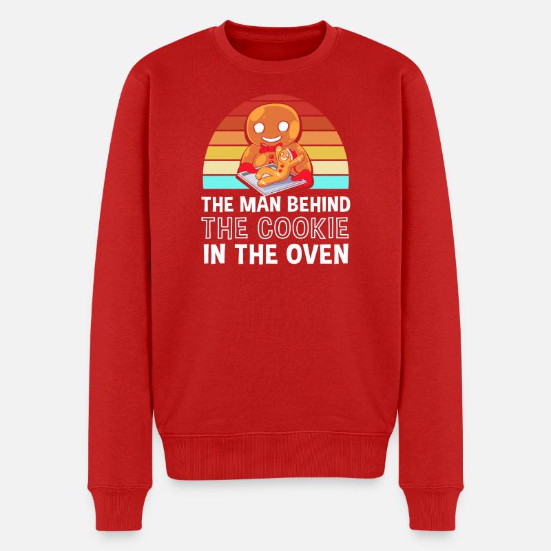 Werdender Papa werdende Väter - Männer Premium Bio Pullover - Rot