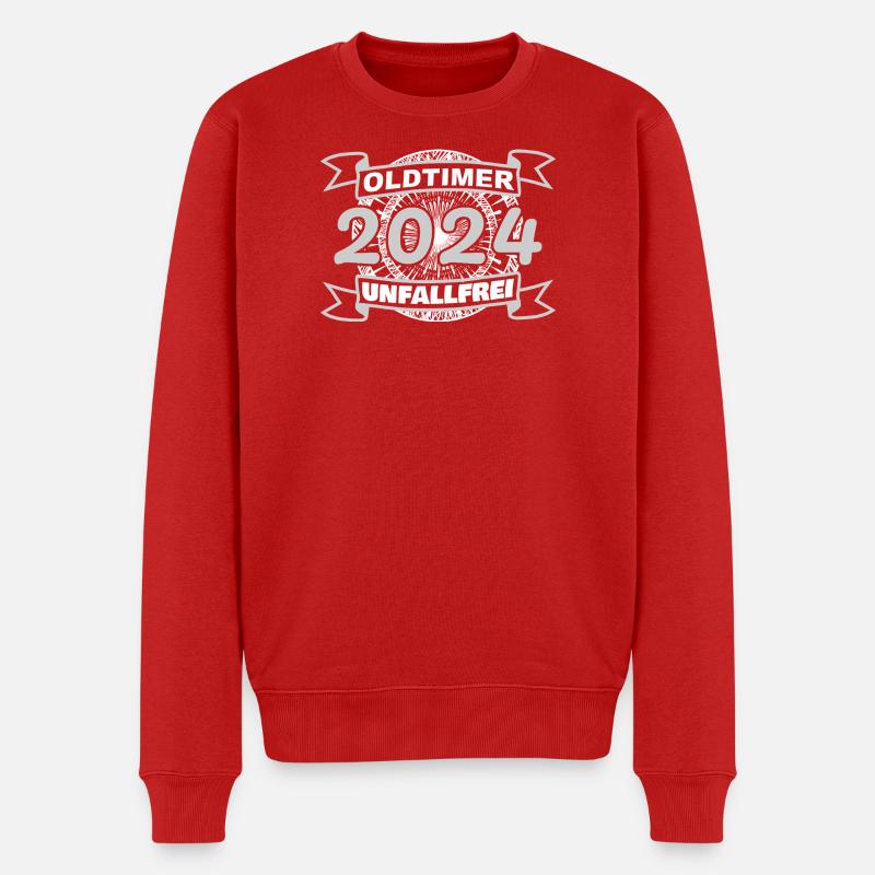 Oldtimer 2024 - Männer Premium Bio Pullover - Rot