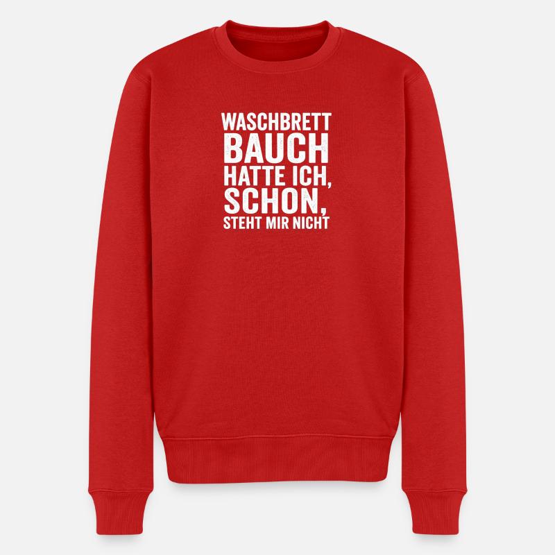 Waschküche Humor Spruch - Männer Premium Bio Pullover - Rot