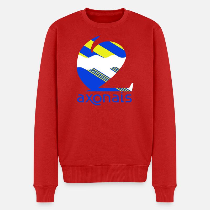 Axonais - Männer Premium Bio Pullover - Rot