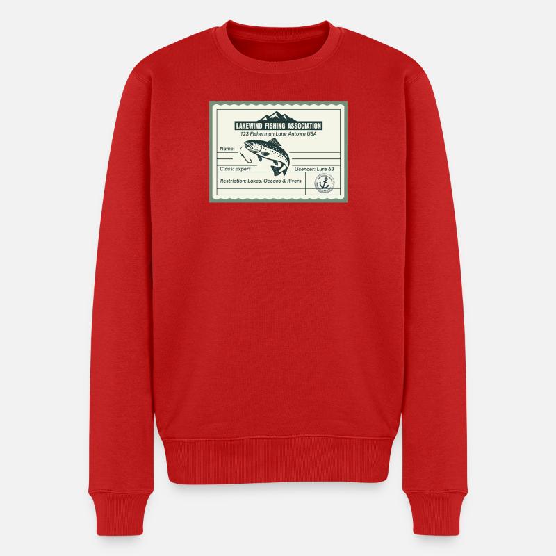 Fishing Licence – Lakewind Association - Männer Premium Bio Pullover - Rot