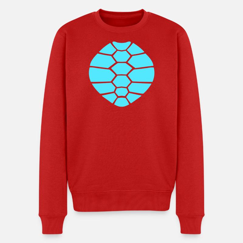 Schildkrötenpanzer Muster Schildkröte Symbol cool - Männer Premium Bio Pullover - Rot
