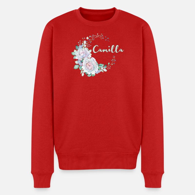 Für Camilla - Männer Premium Bio Pullover - Rot