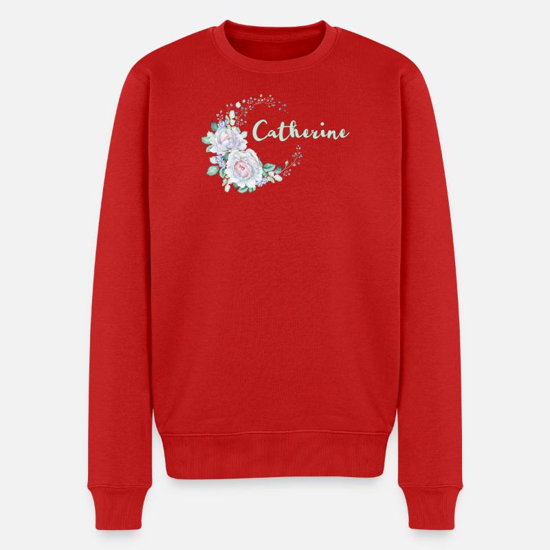 Für Catherine - Männer Premium Bio Pullover - Rot