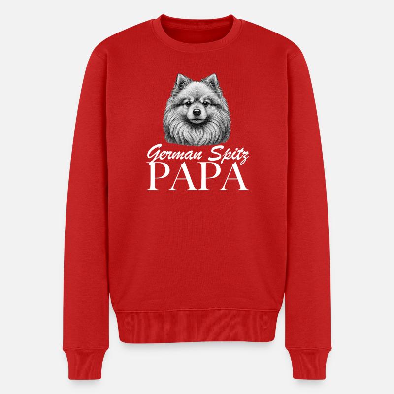 Deutsche Spitze Papa - Männer Premium Bio Pullover - Rot
