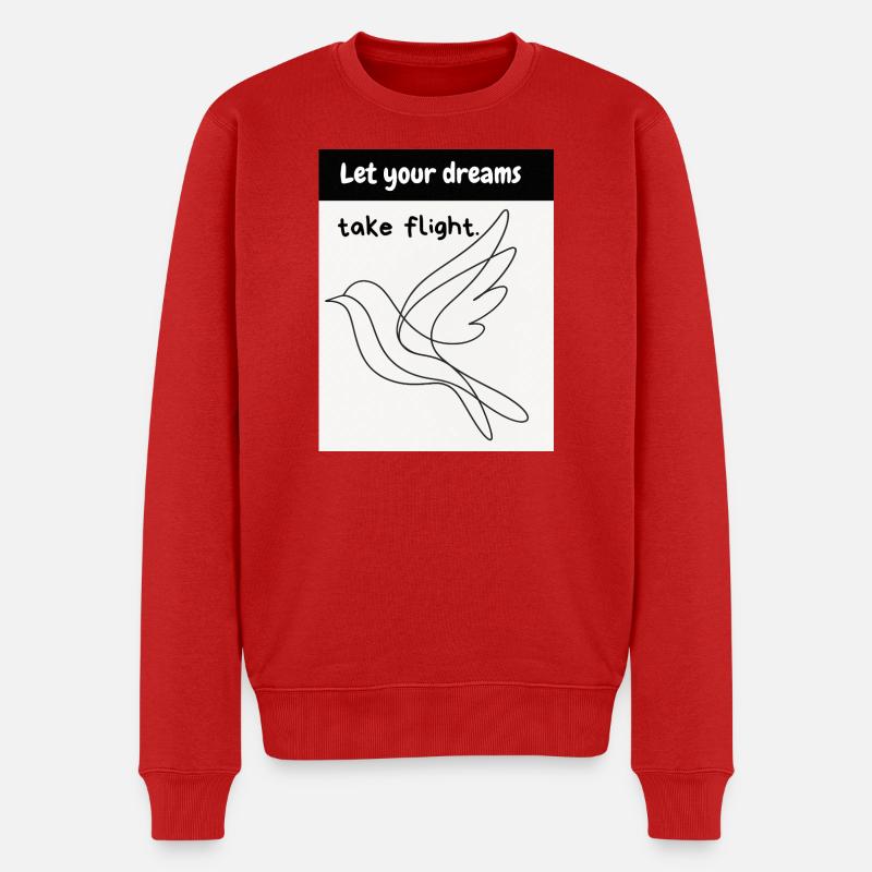 Vogelflug - Männer Premium Bio Pullover - Rot