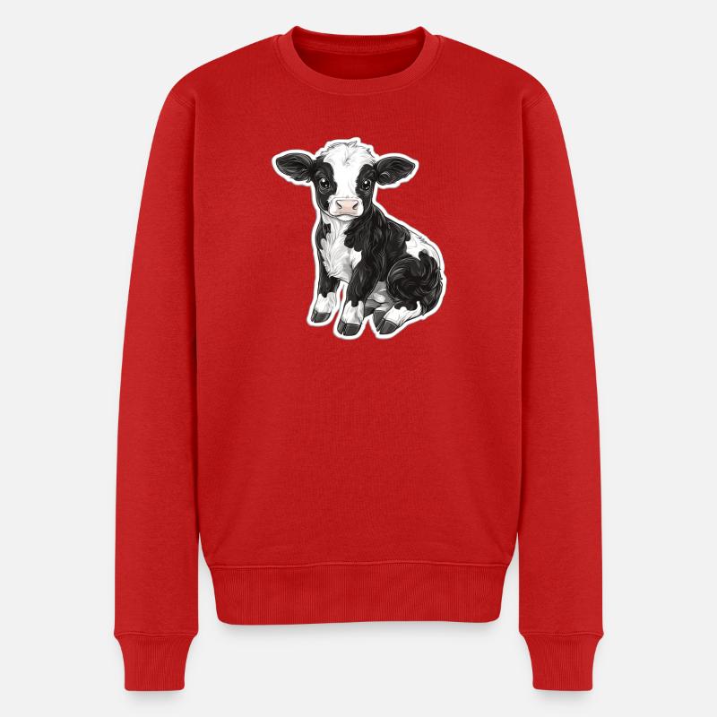 Vache - Pull Premium bio Homme - rouge