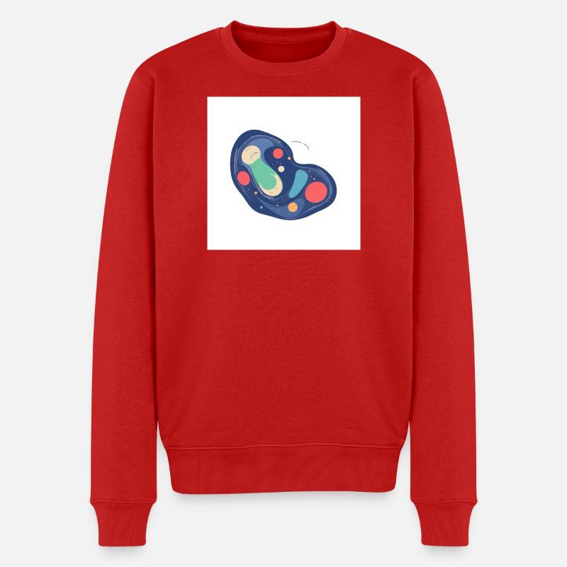 Motif abstrait Cosmos en bleu - Pull Premium bio Homme - rouge