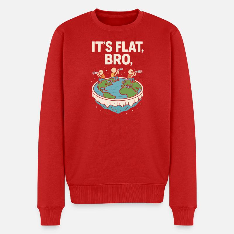 C’est plat, frère - Pull Premium bio Homme - rouge