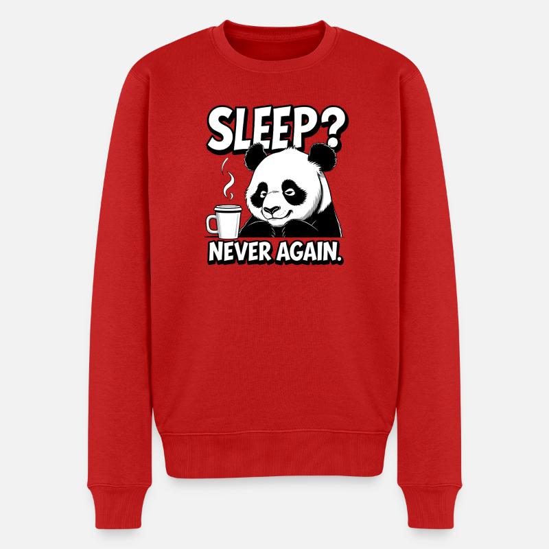 Sleep? Never again - Männer Premium Bio Pullover - Rot