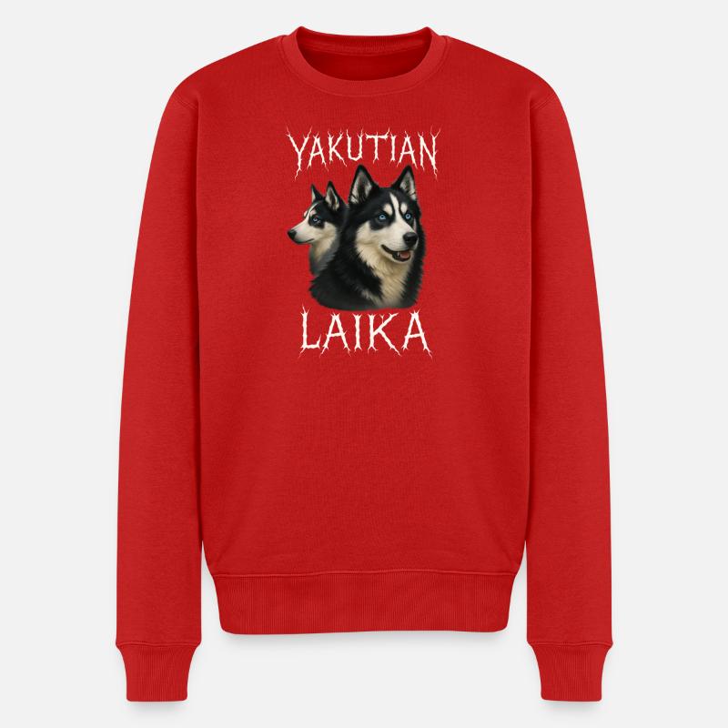 Laïka de Iakoutie - Pull Premium bio Homme - rouge