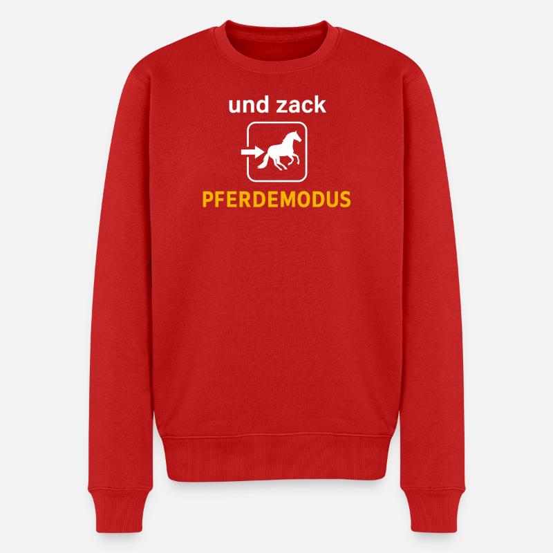 Iconographie du mode cheval - Pull Premium bio Homme - rouge