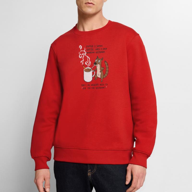 Kaffee Notfall Beutier Eichhörnchen Kippe  Männer Premium Bio Pullover