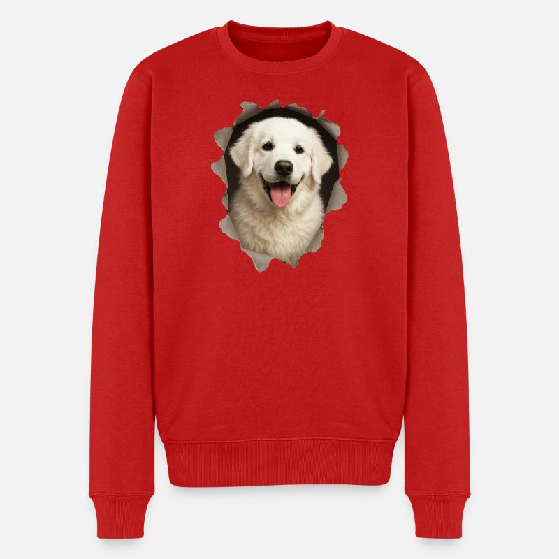 Kuvasz - Männer Premium Bio Pullover - Rot