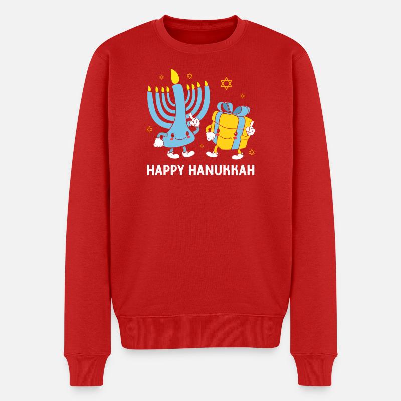 Hanukkah Chanukkah Hanukah Gnom - Männer Premium Bio Pullover - Rot