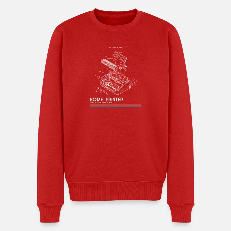 Heimdrucker Blueprint - Männer Premium Bio Pullover - Rot