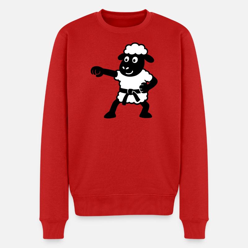 Karaté Mouton - Pull Premium bio Homme - rouge