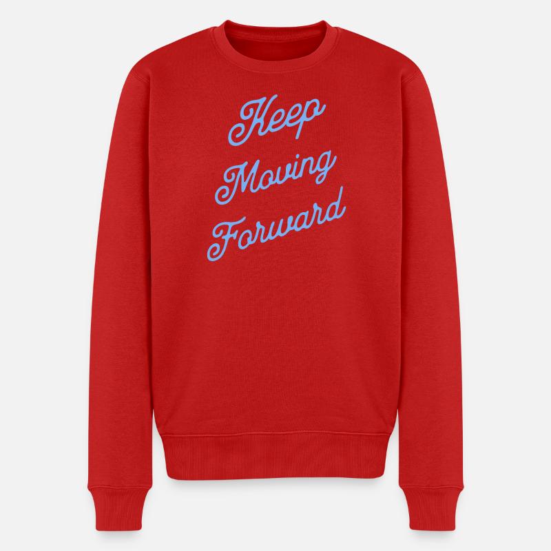 Keep Moving Forward - Pull Premium bio Homme - rouge