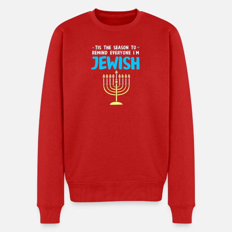 Hanukah Hanukkah Chanukkah - Männer Premium Bio Pullover - Rot