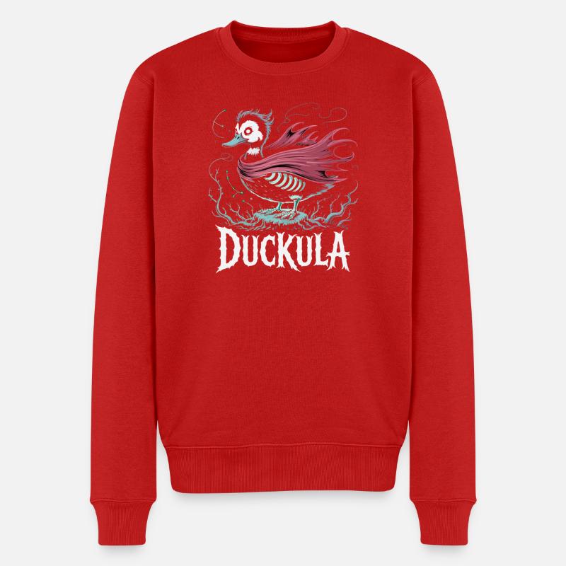 Canard Nightcrest en cape cramoisie - Pull Premium bio Homme - rouge