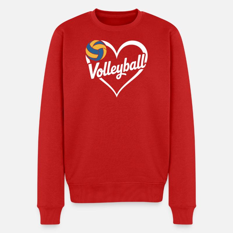 Volleyball - Männer Premium Bio Pullover - Rot