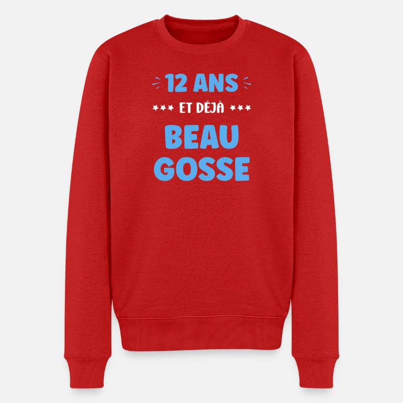 Hübscher 12 Jahre – Blue Trend - Männer Premium Bio Pullover - Rot