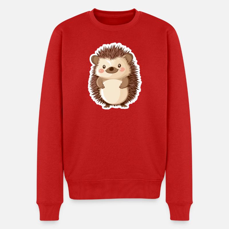 Igel - Männer Premium Bio Pullover - Rot
