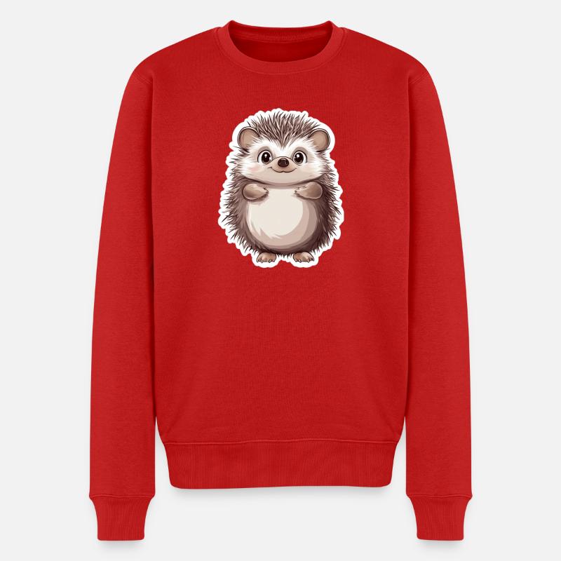Igel - Männer Premium Bio Pullover - Rot