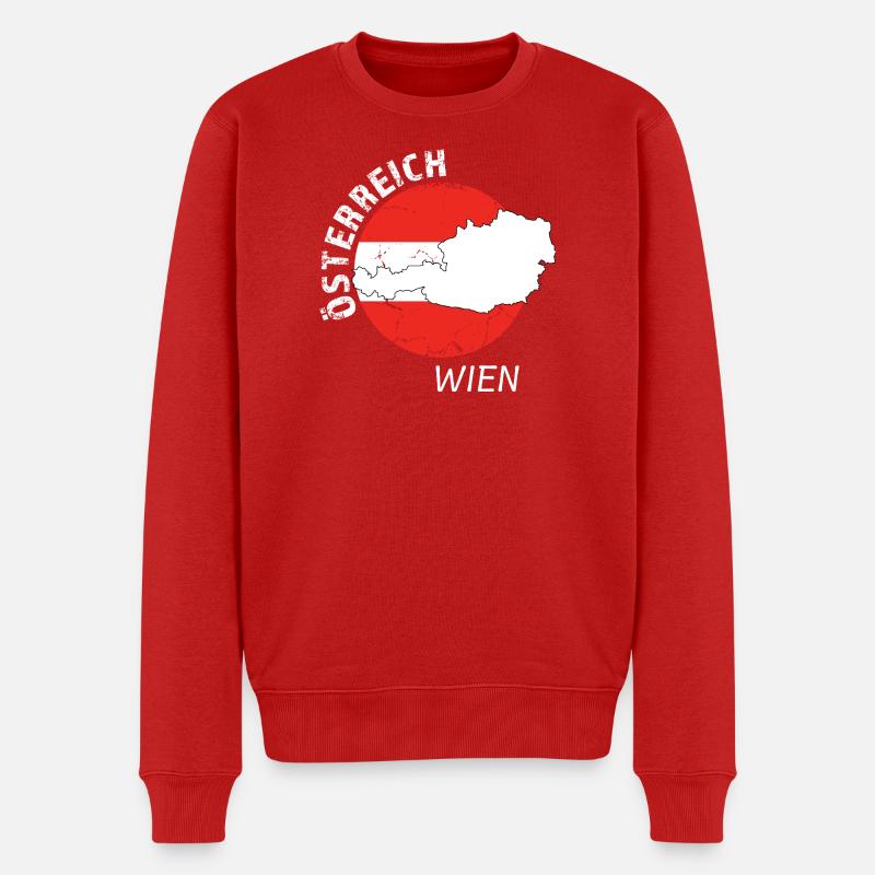 Wien - Männer Premium Bio Pullover - Rot
