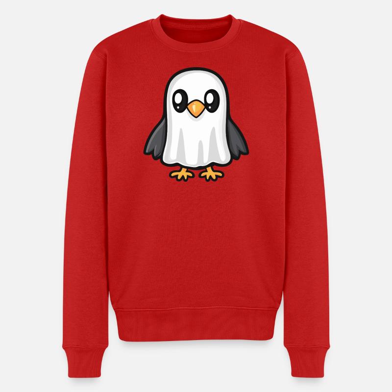 Adler Halloween Geist Vogel - Männer Premium Bio Pullover - Rot