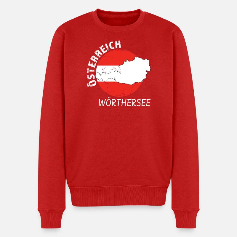 Wörthersee - Männer Premium Bio Pullover - Rot